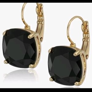 Kate Spade- Square Lever back Dangle Earrings (Jet Black 🖤)
